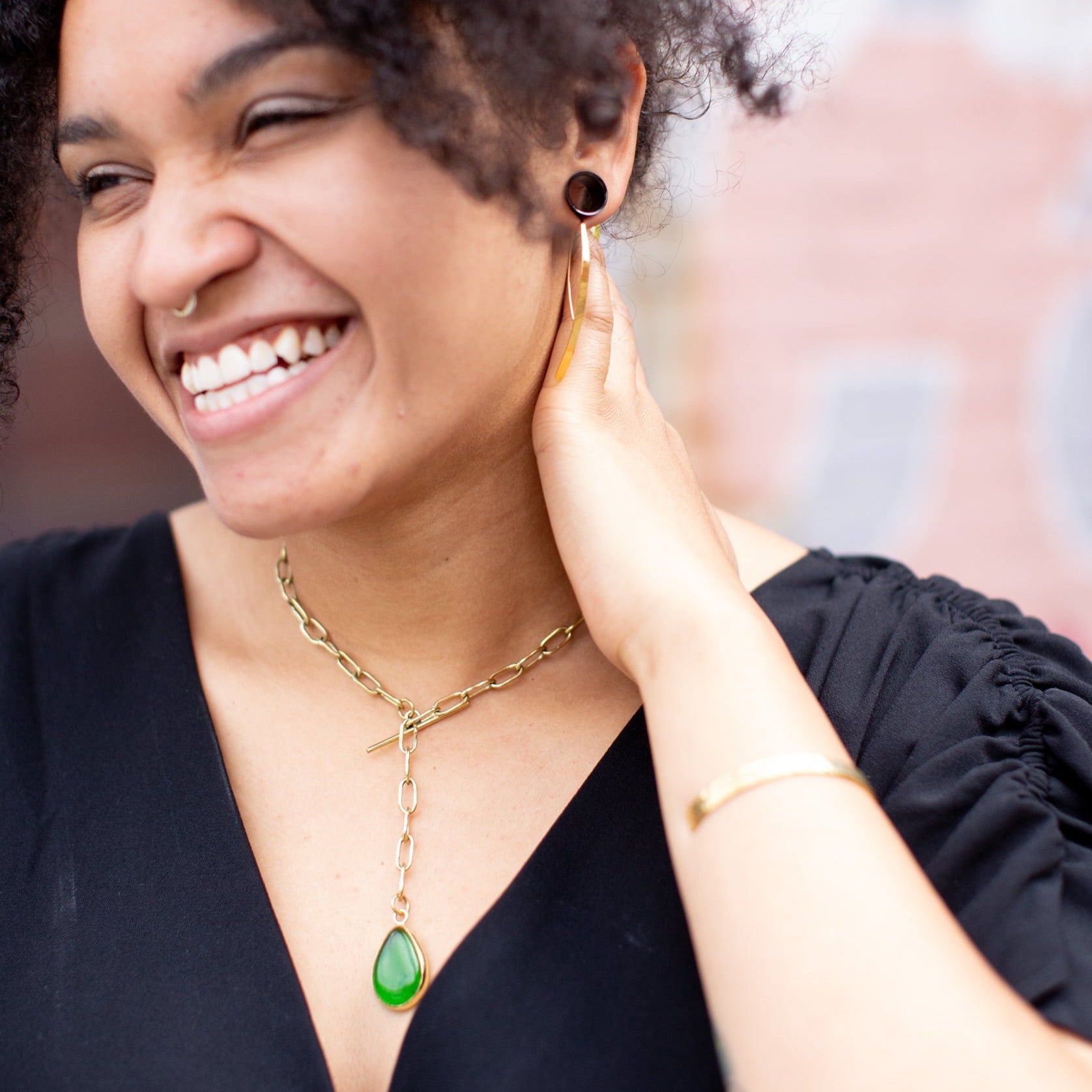 Kushuka Necklace - recycled glass pendant in various colours