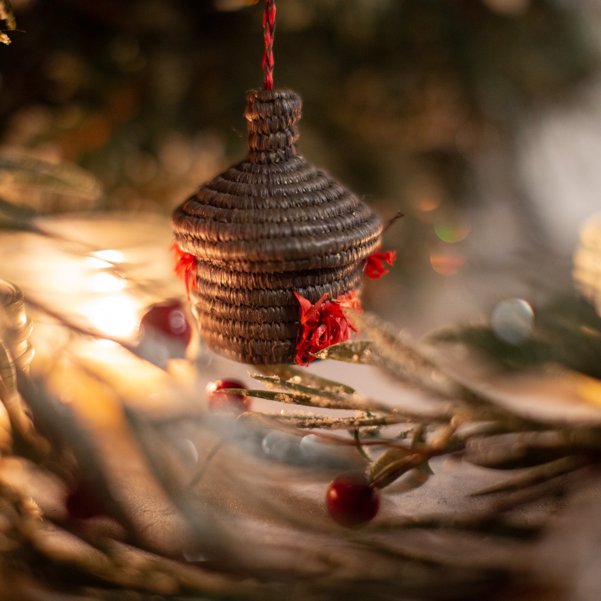 Tiny Basket Christmas Ornaments