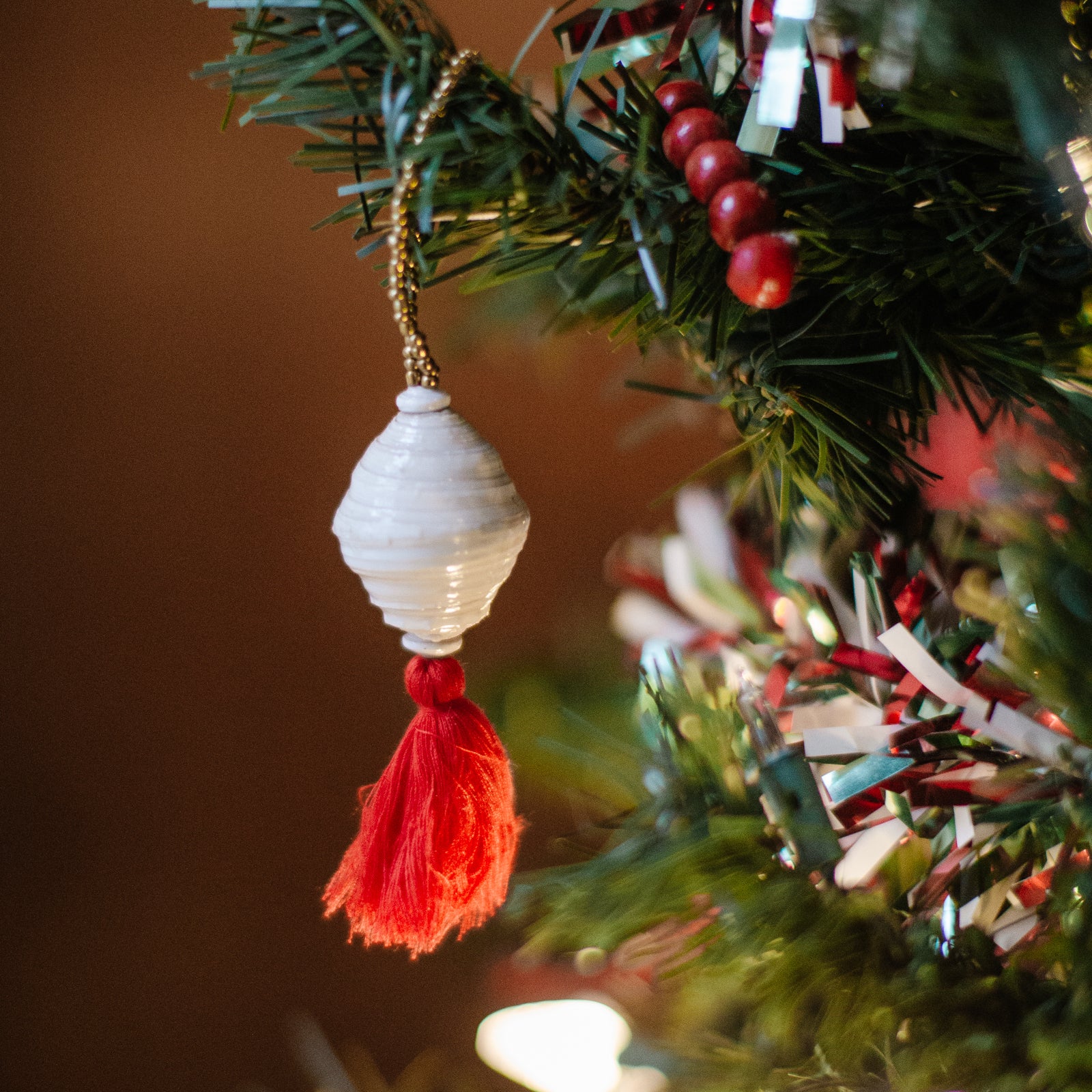 Green Tassel Christmas Ornaments