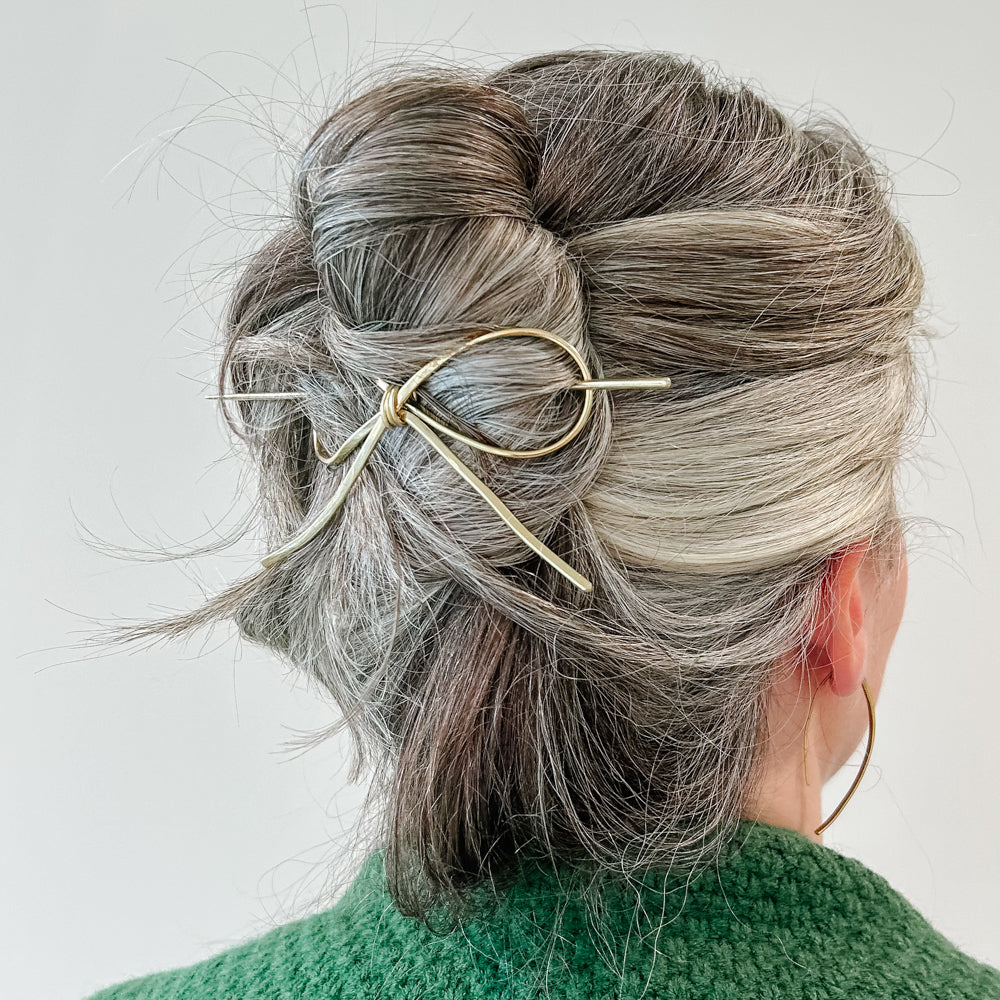 Utepe Brass Bow Hair Pin